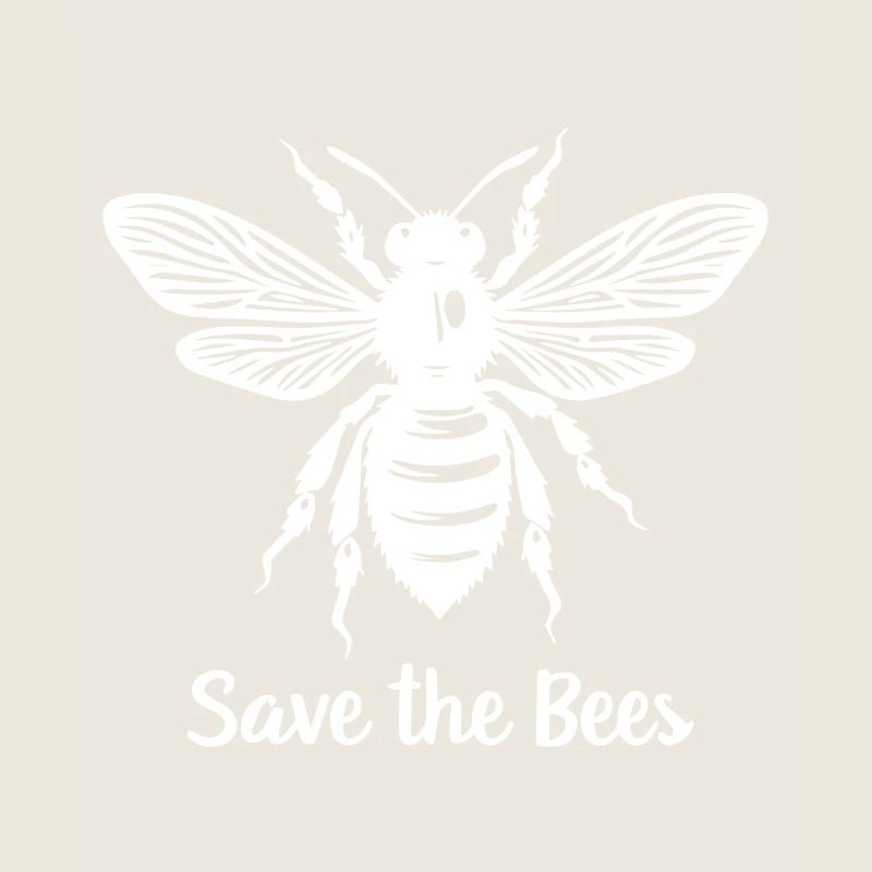 SAVE THE BEES (BRIGHT TEXT DESIGN)