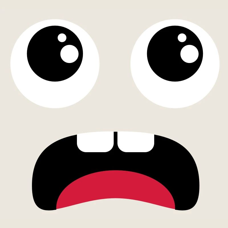 Terrified face - Comic