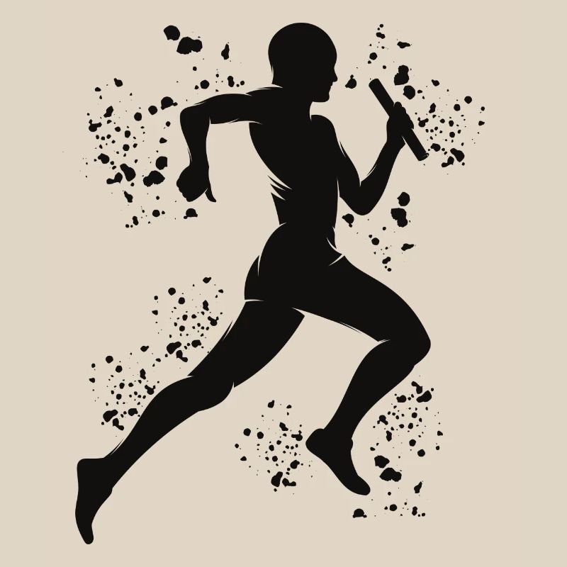 Coureur de relais, Course de relais, Course de relais, Course de relais