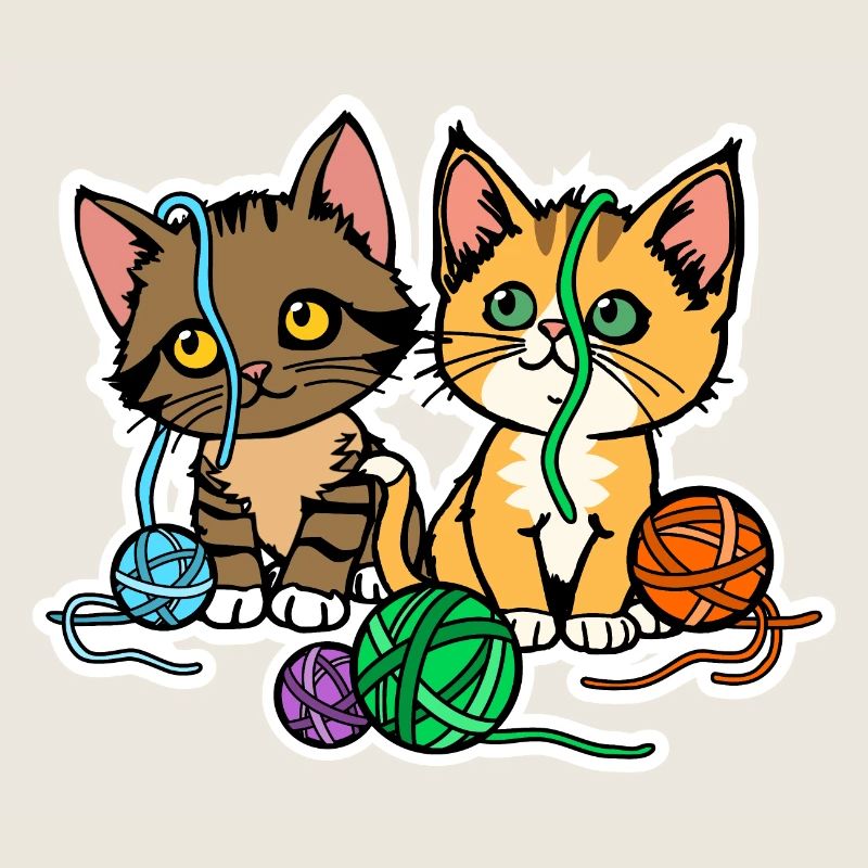 My cats have fun with my wool!