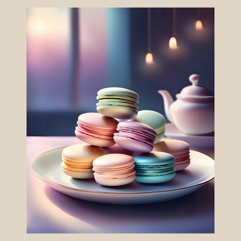 Un tas de macarons français