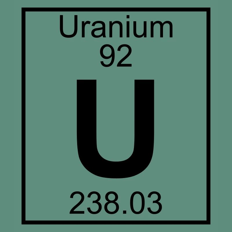 Periodic Element 92 - U (uranium) - BIG