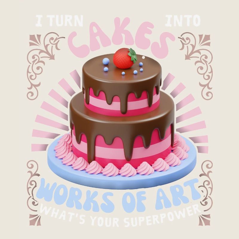 Bake cake, cake, baker, funny saying