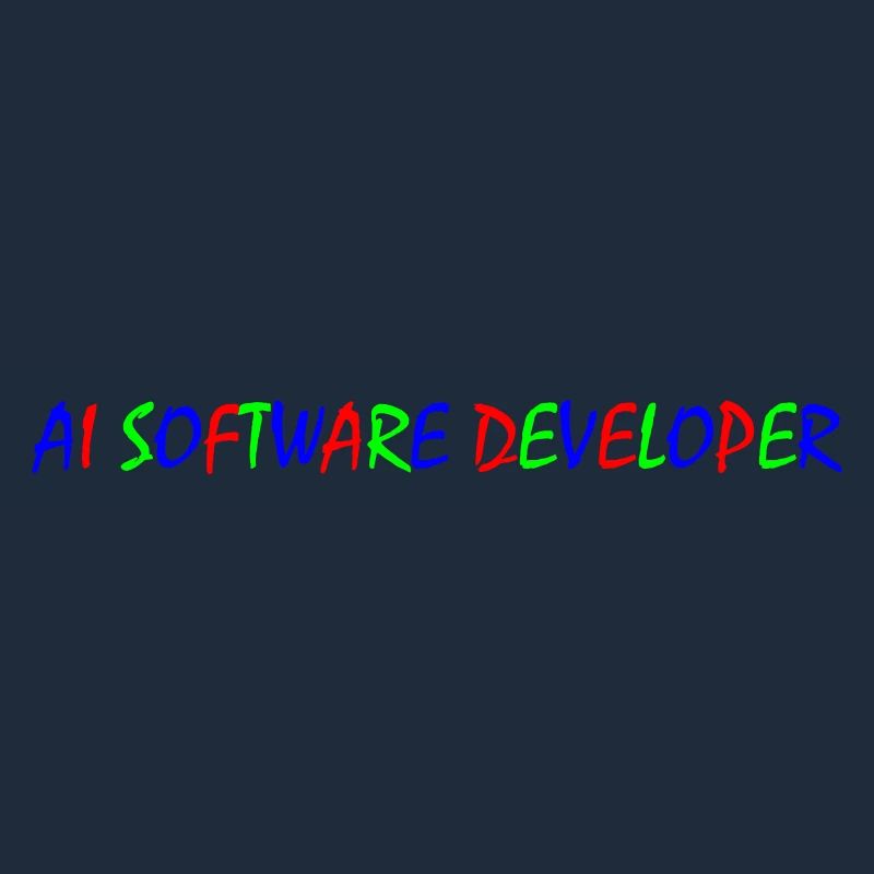 AI Software Developer – Bunte Typografie