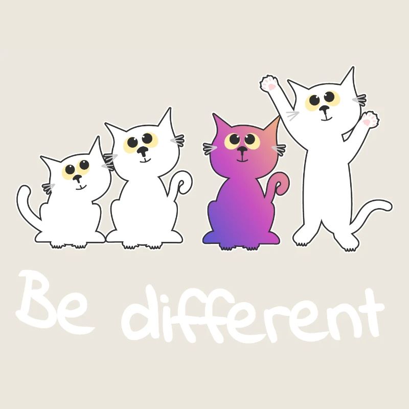 be different Dame Katze Tiere Kätzchen Somme Trend