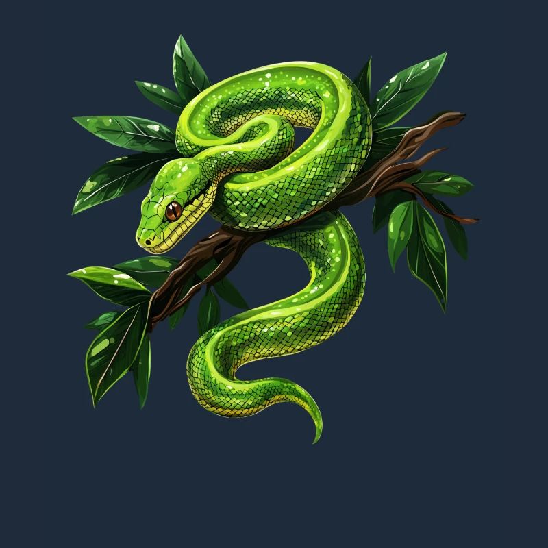 Green Tree Python Snakes Lover Terrarium