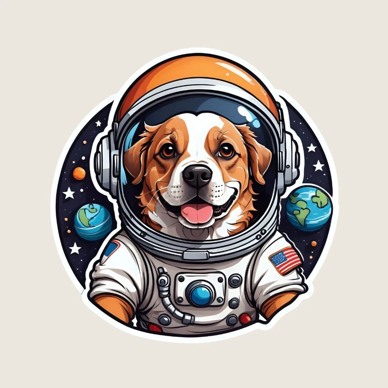 Chien astronaute dans l’espace