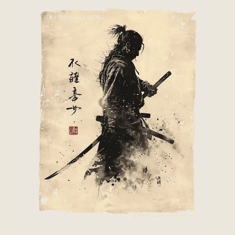 Samurai Fighter - Japanese Ukiyo-e Artwork