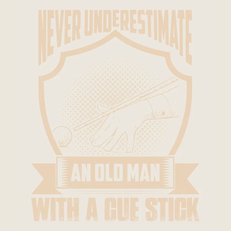 An Old Man With A Cue Stick Billard Pool Billiard