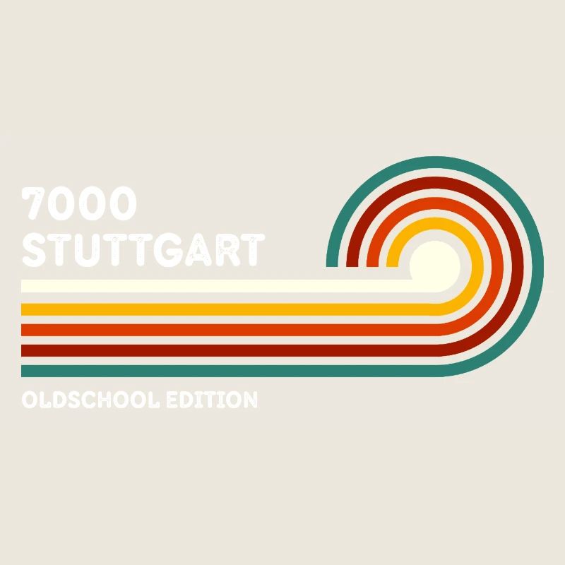 Stuttgart Retro Shirt 7000 Zip Code 80s