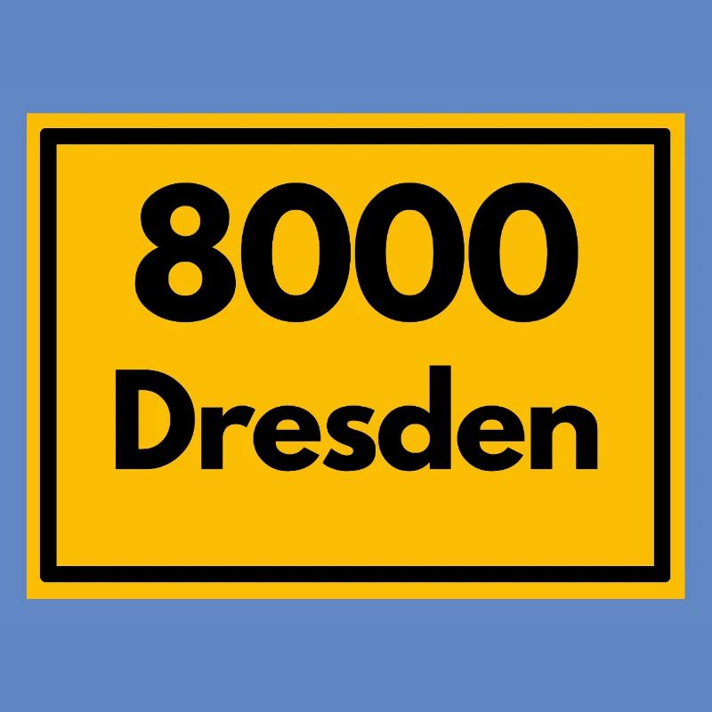 OLD POSTCODE POSTCODE RETRO 8000 DRESDEN ELBE