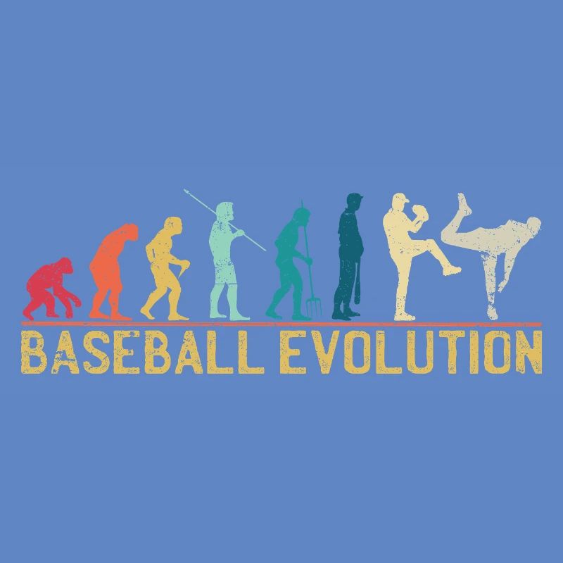 Baseball Evolution Illustration