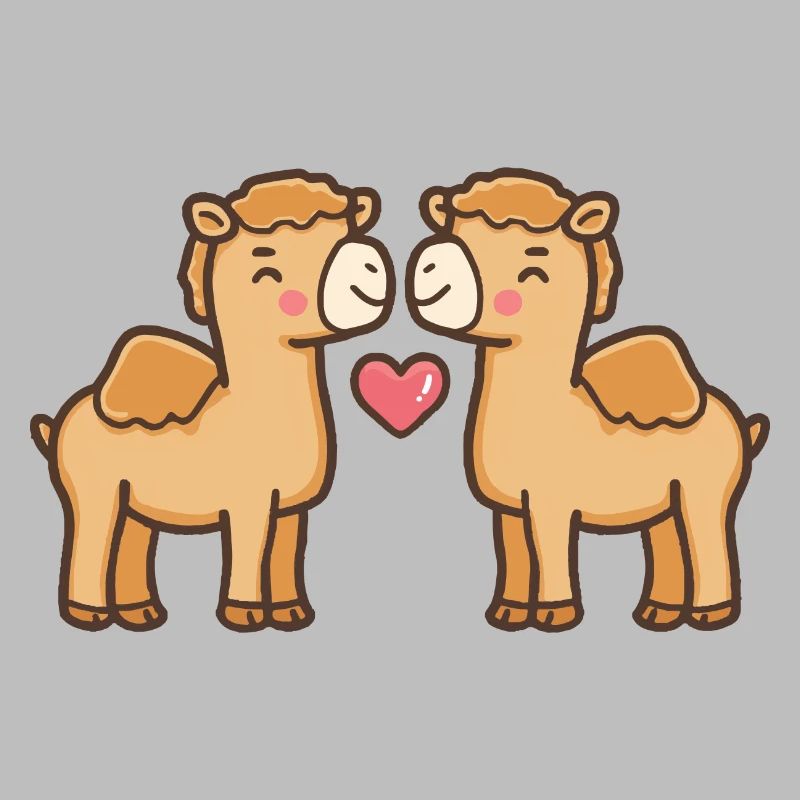 Kamel Comic Paar Liebe
