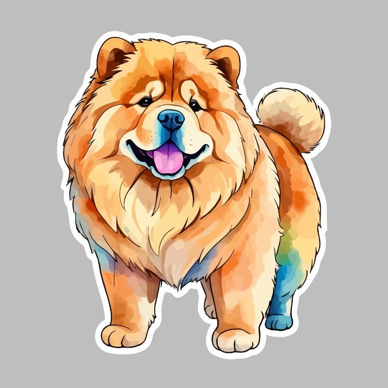 Chow Chow Aquarelles