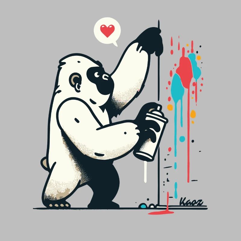 Graffiti-Gorilla mit Spraydose