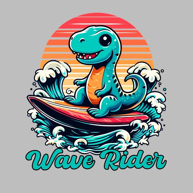 Mignon T-Rex Surfer Surfer Cadeau de surf
