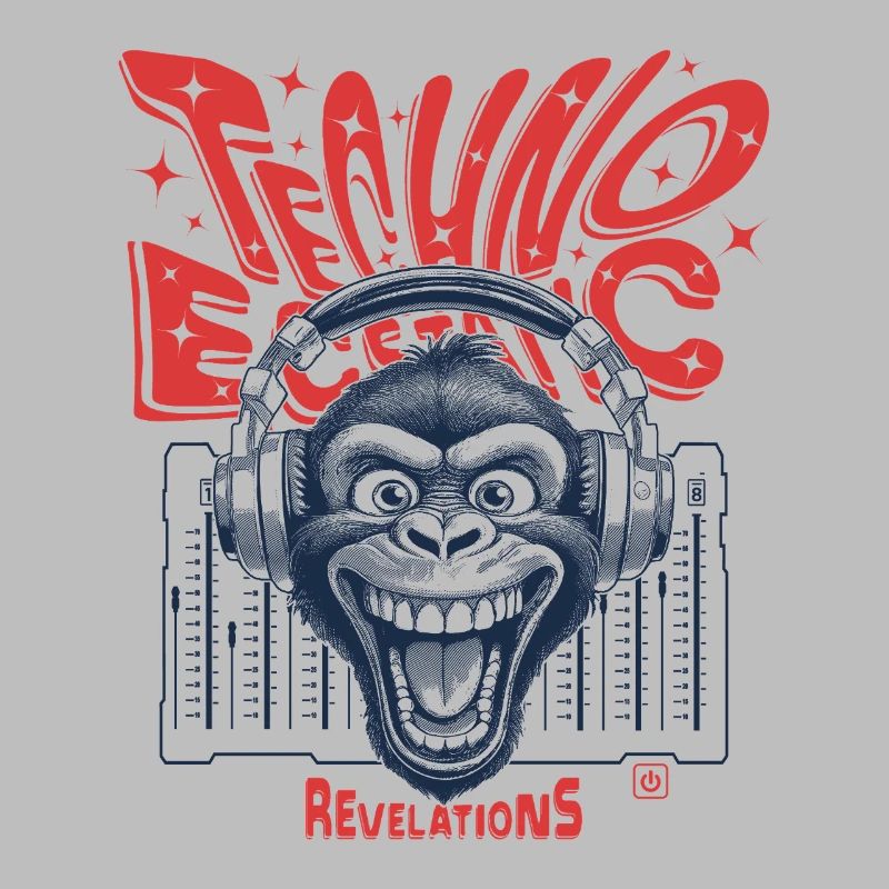 Rhythmus Shirt: Wenn Affe und Techno verschmelzen