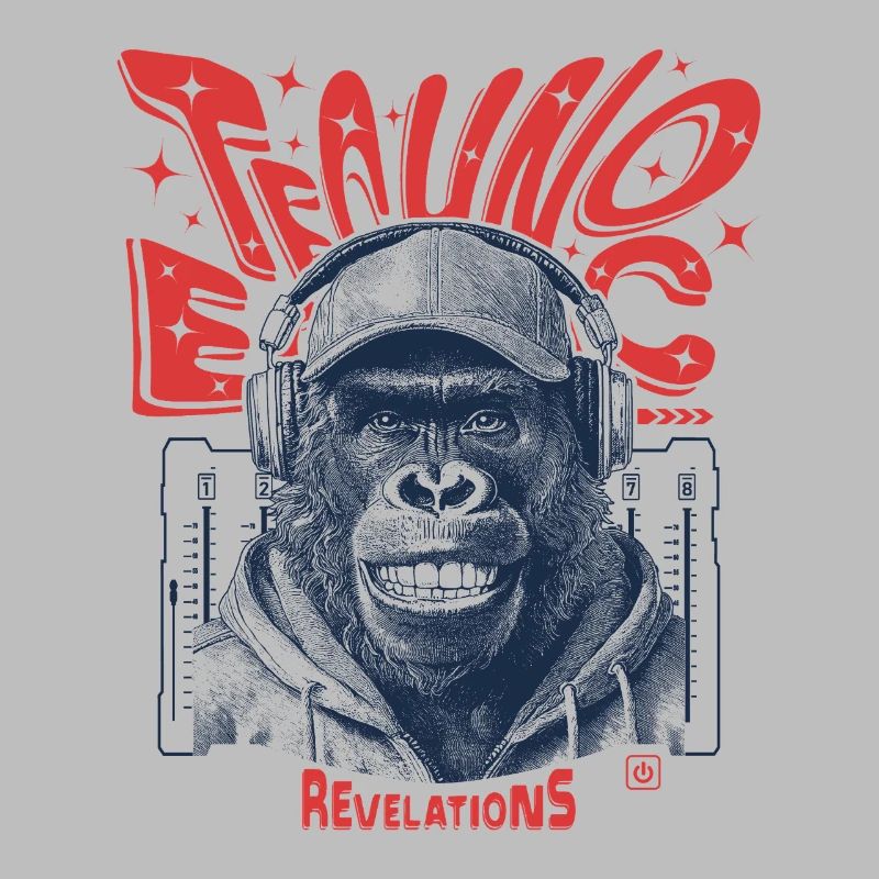 Chemise Ecstatic Monkey – Techno, Rhythm & Bass