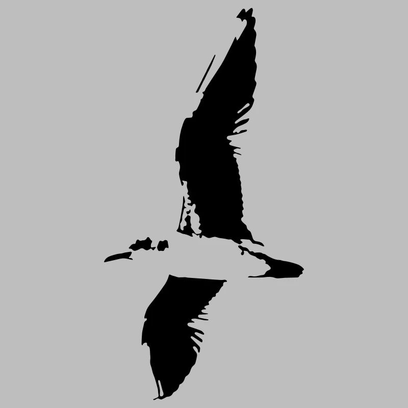 Möwe, Silhouette -T-Shirt