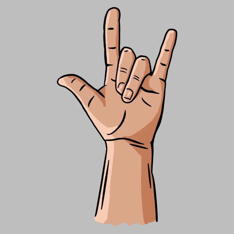 devil horns / rock and roll / metal hand gesture