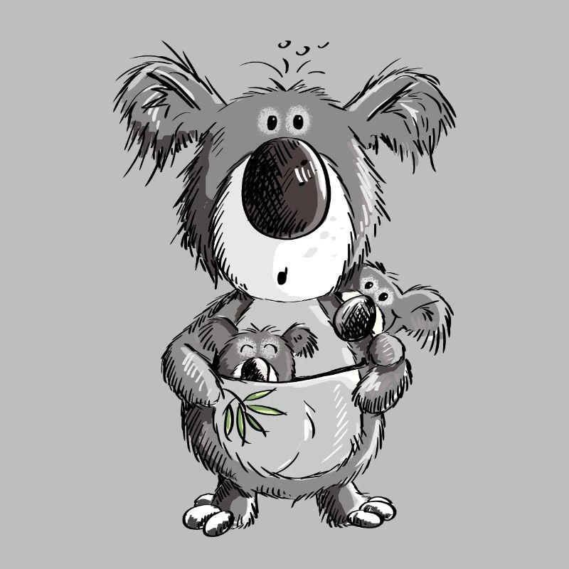 Süßer Koala Bär mit Kindern Comic
