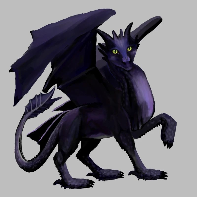 Schwarzer Drache