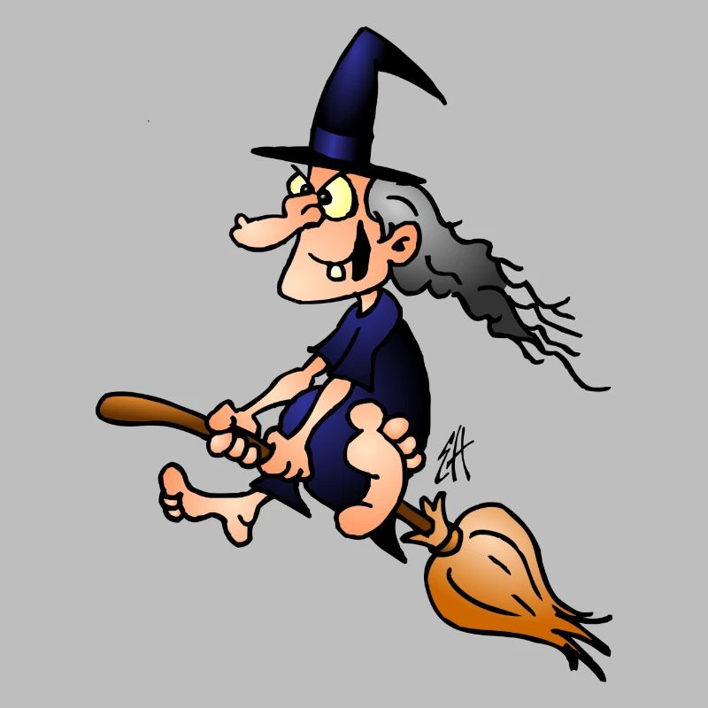 Witch on a broom