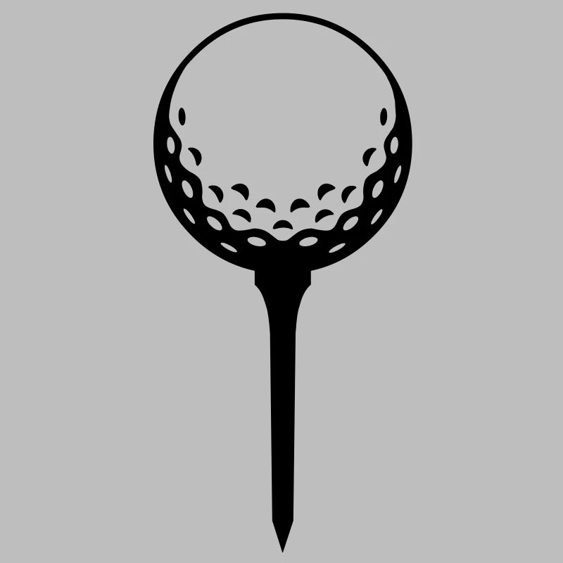 Golfball auf Tee – einfärbbar
