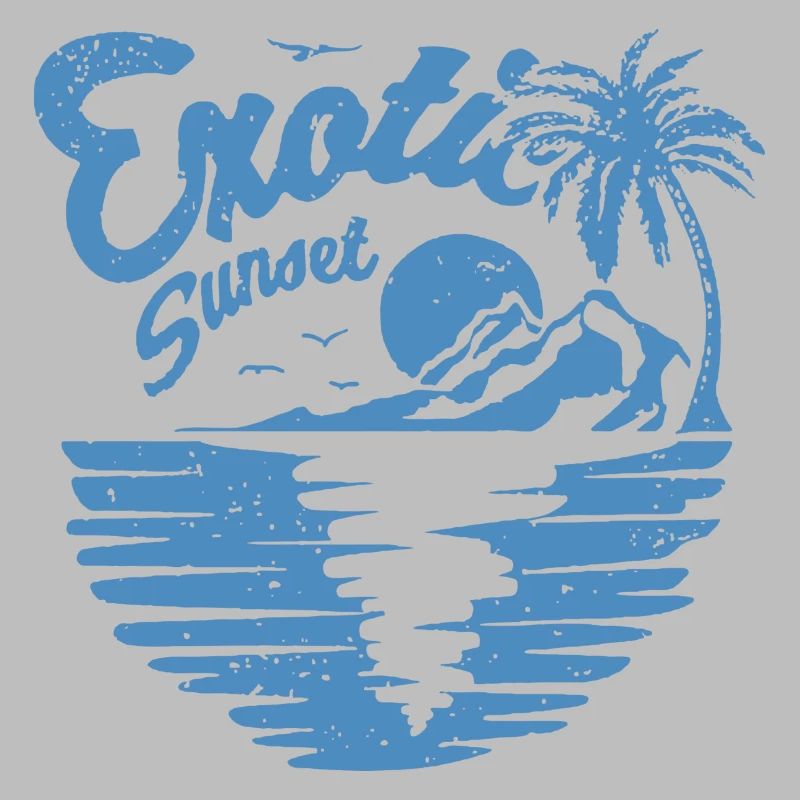 Exotic Sunset Palm Design