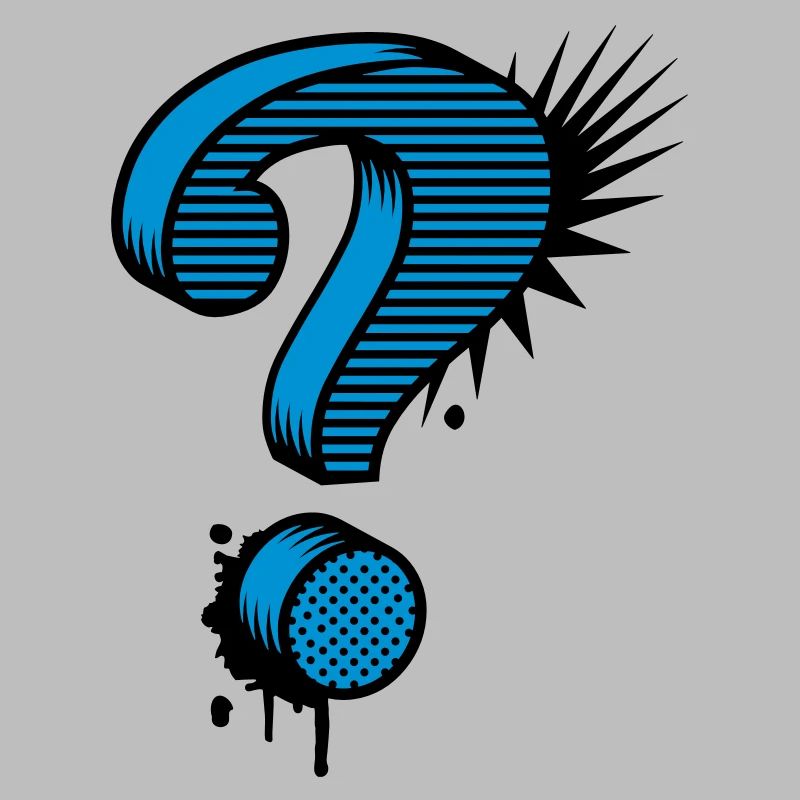 A question mark graffiti