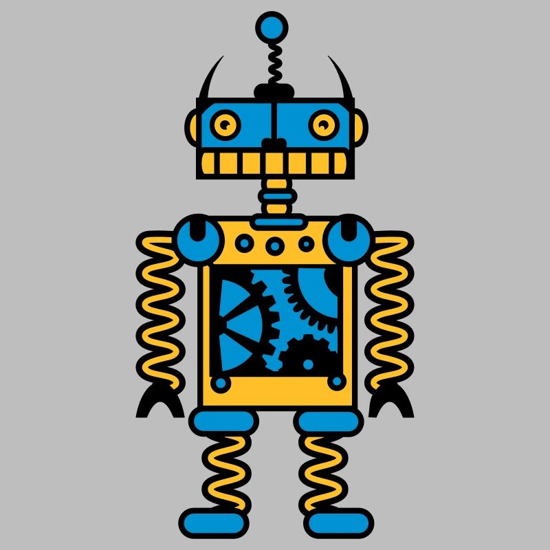 Ein Roboter mit Zahnräder