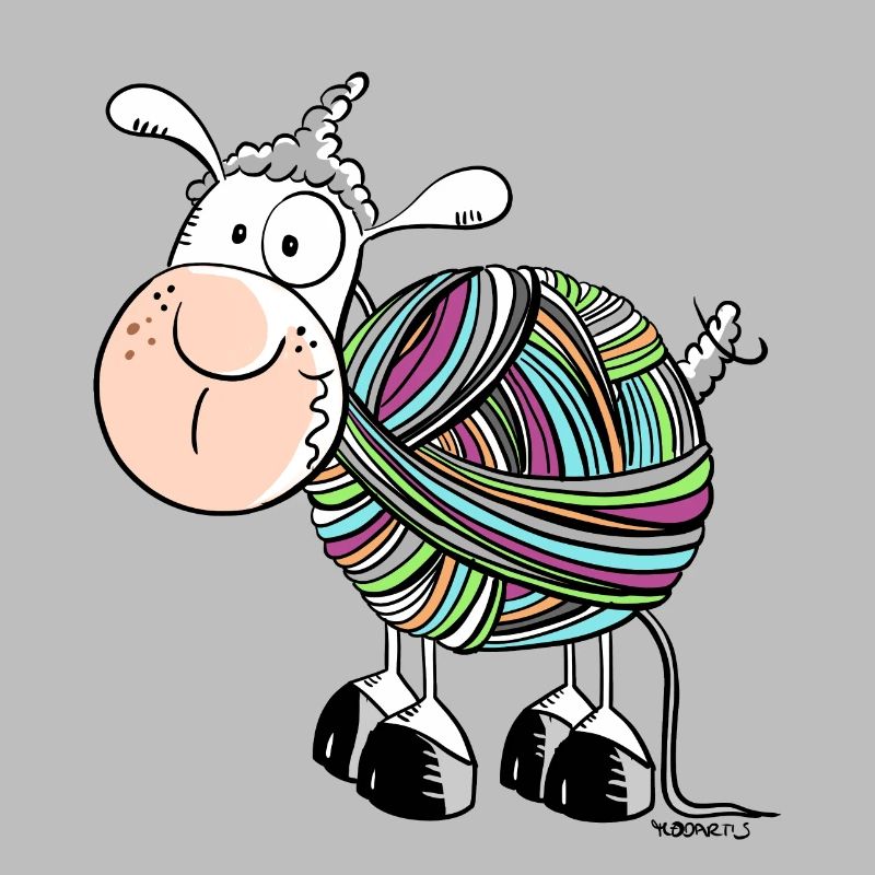 Coloured Sheep - Sheep - Comic - wool
