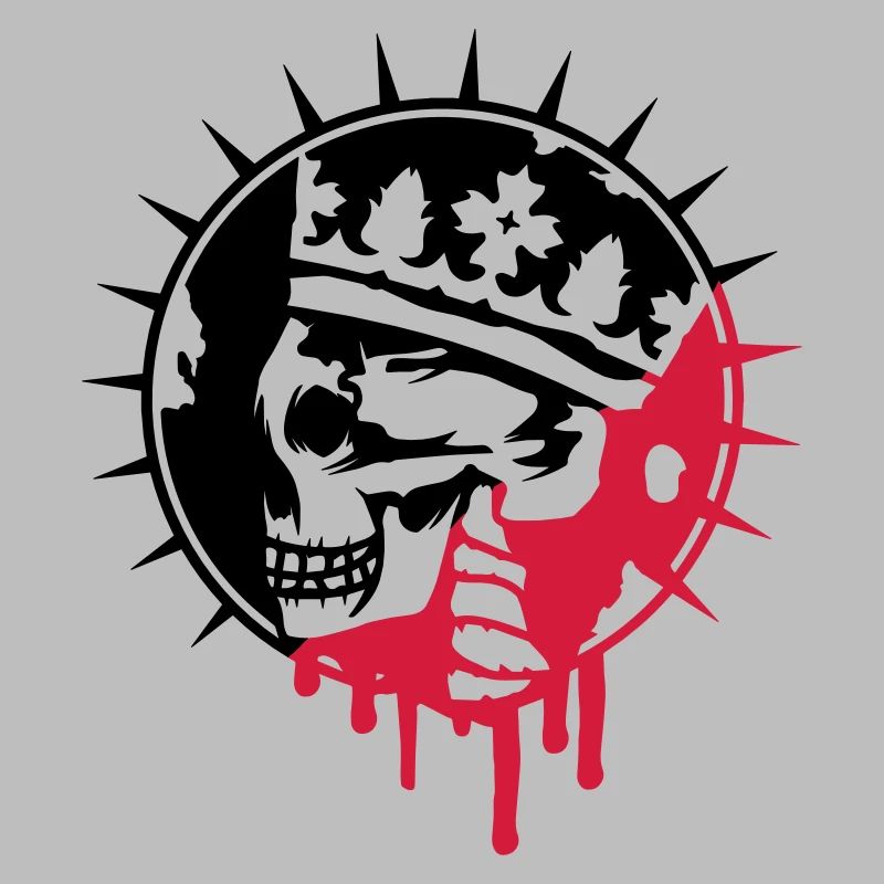 Totenschädel mit Krone Graffiti Patch