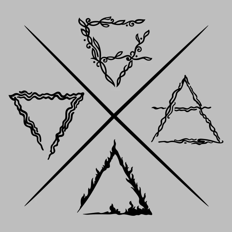 Vier Elemente Symbole