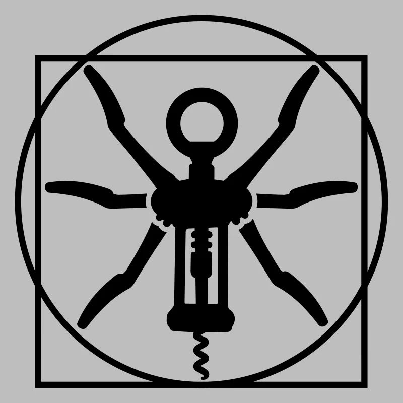 Vitruvian Mann Wein Korkenzieher Leonardo Da Vinci