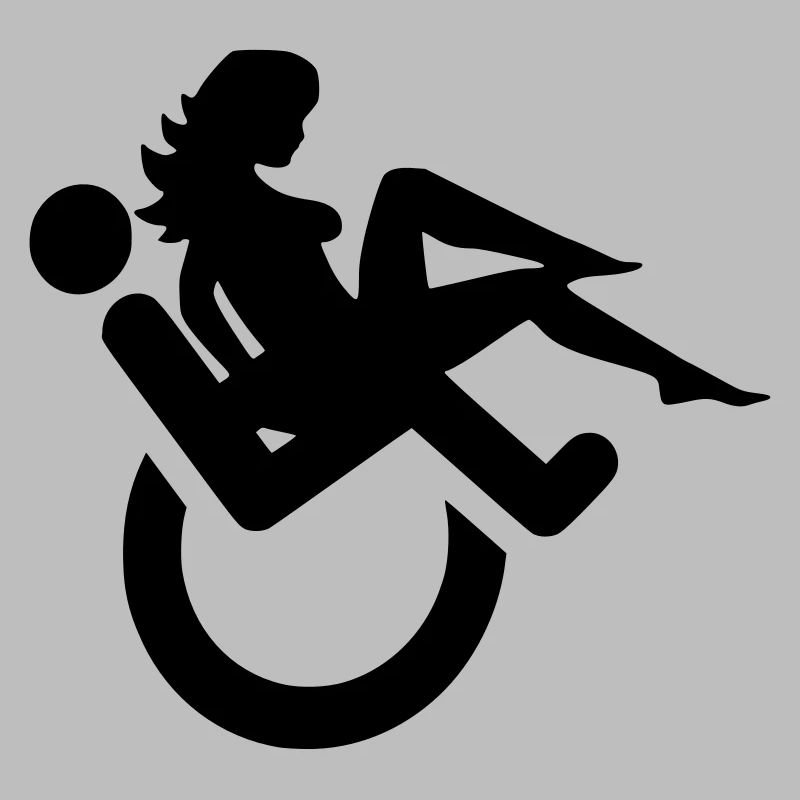 Utilisateur d’un fauteuil roulant avec une dame sur les genoux #