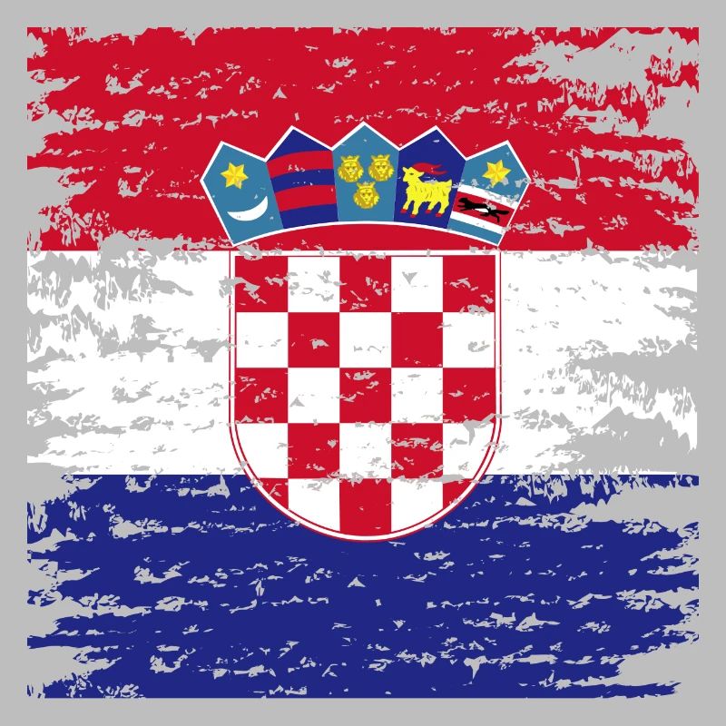 Authentisches kroatisches Flaggenwappen