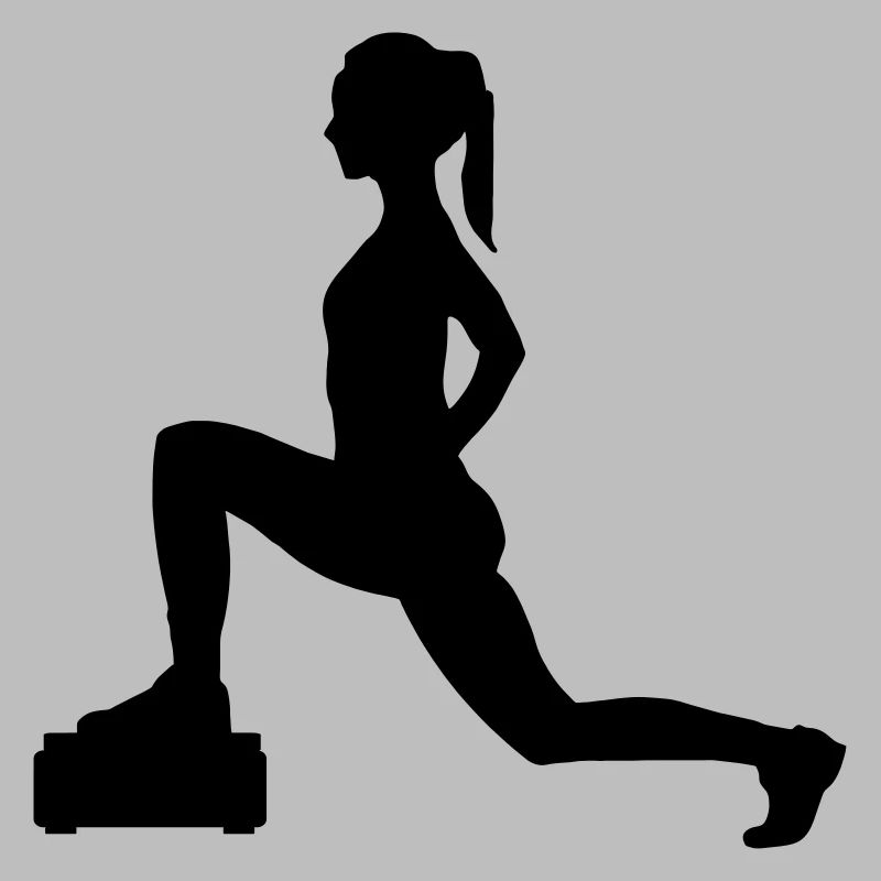 Mädchen oder Dame, die Schritte oder Aerobic macht