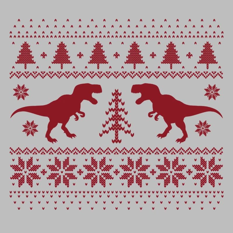 Pull de Noël en forme de dinosaure