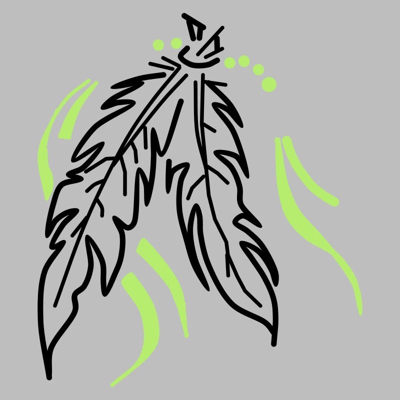 Feathers tied together