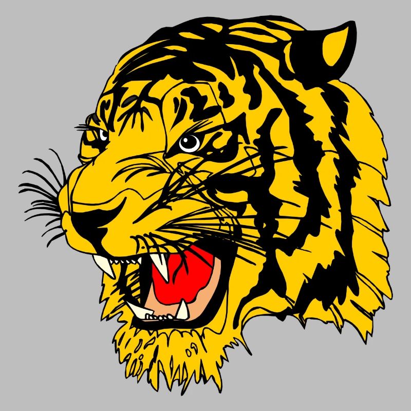 Tiger side view