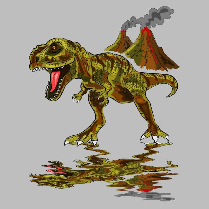 Dinosaurier Vulkan