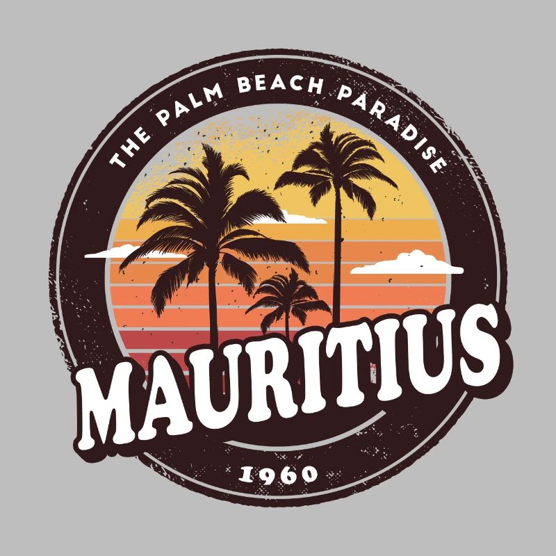 Mauritius Vintage Beach Design / Geschenkidee