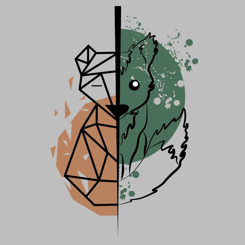 Fox origami vs drawing