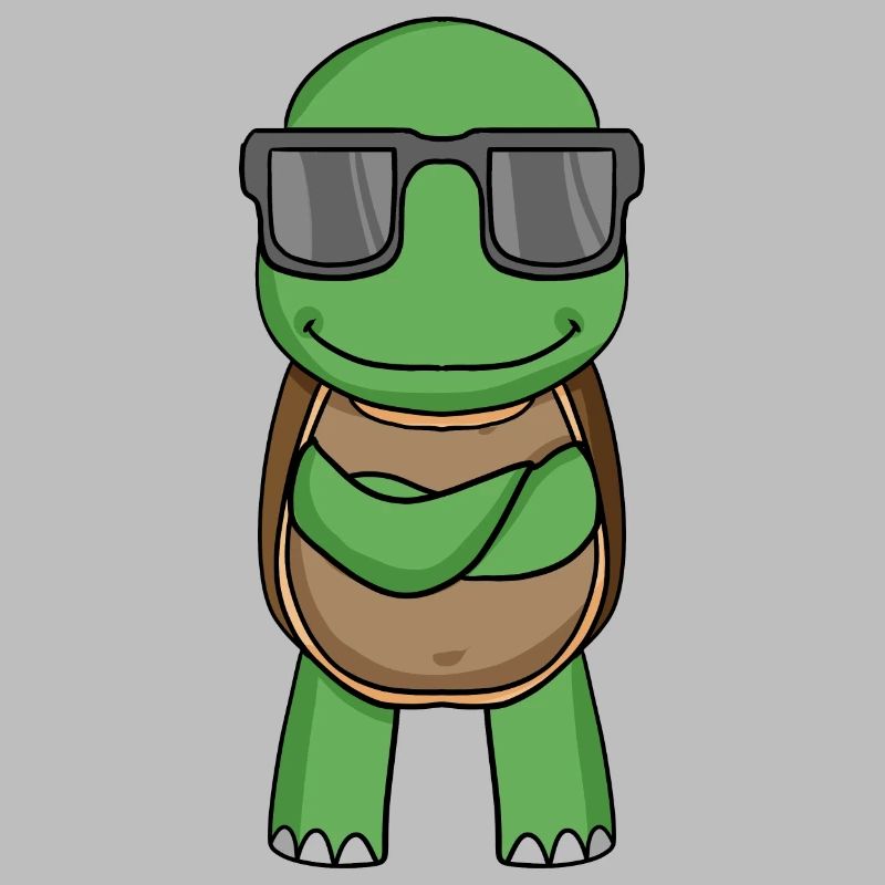Turtle with sunglasses