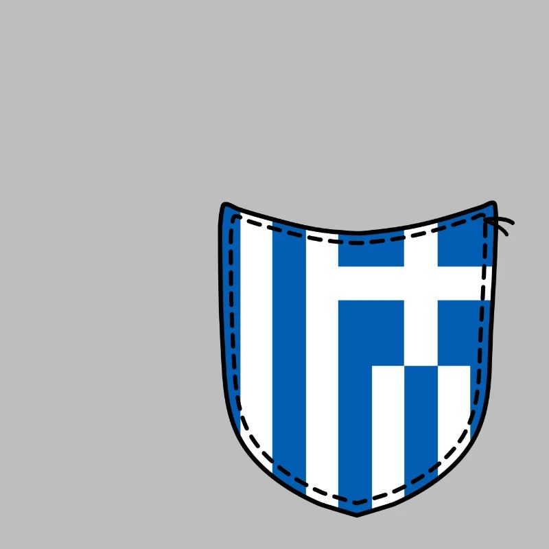 Grèce Drapeau grec Poche de poitrine