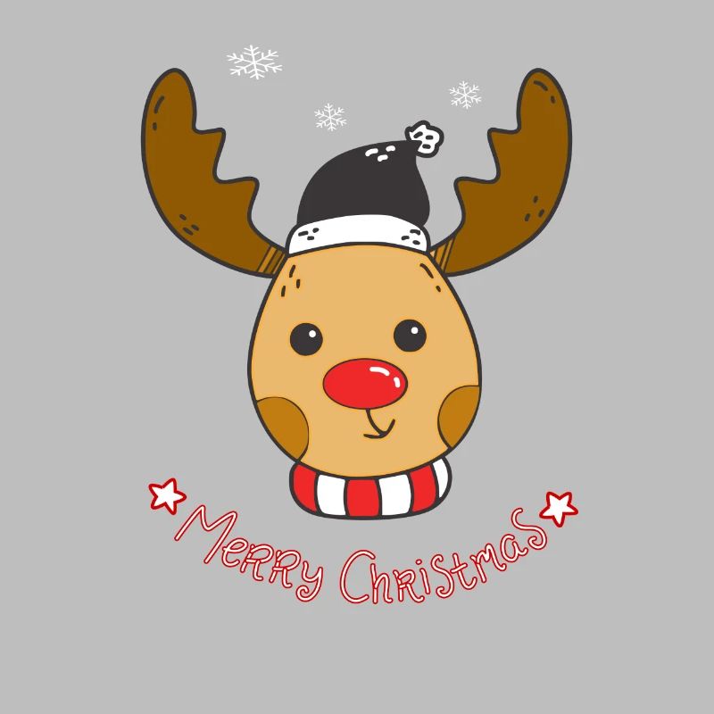 Conception de Noël mignon renne Rudolph