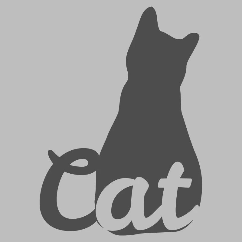 Silhouette de chat avec texte de chat