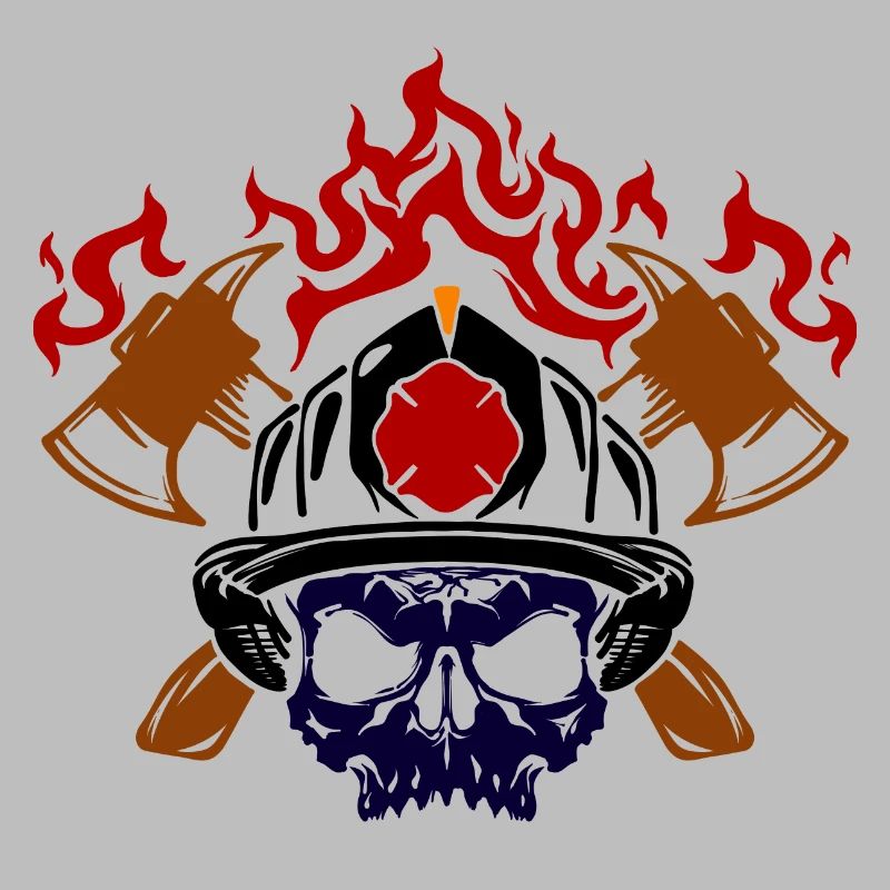 Burning Firefighter helmet Fire brigade fire protection