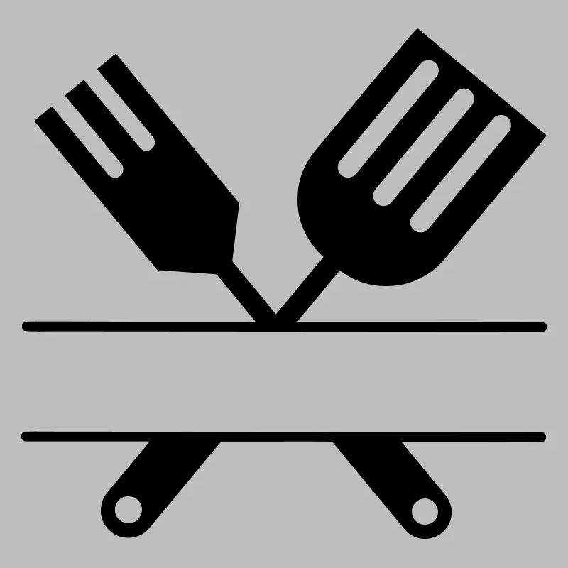 Barbecue emblem cutlery monogram
